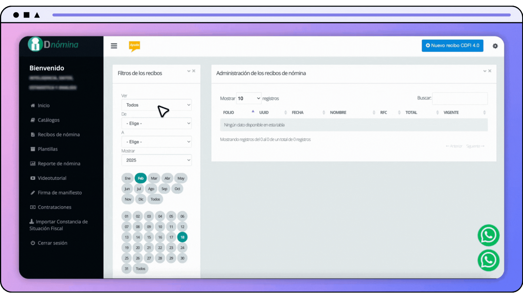 Demostración de DNómina